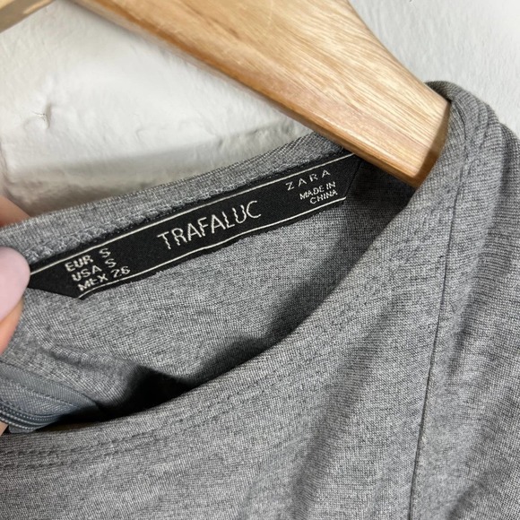 Anthropologie Womens 3/4 Sleeve Shift Mini Dress Crew Neck Back Zip Gray Size XS - Picture 4 of 4